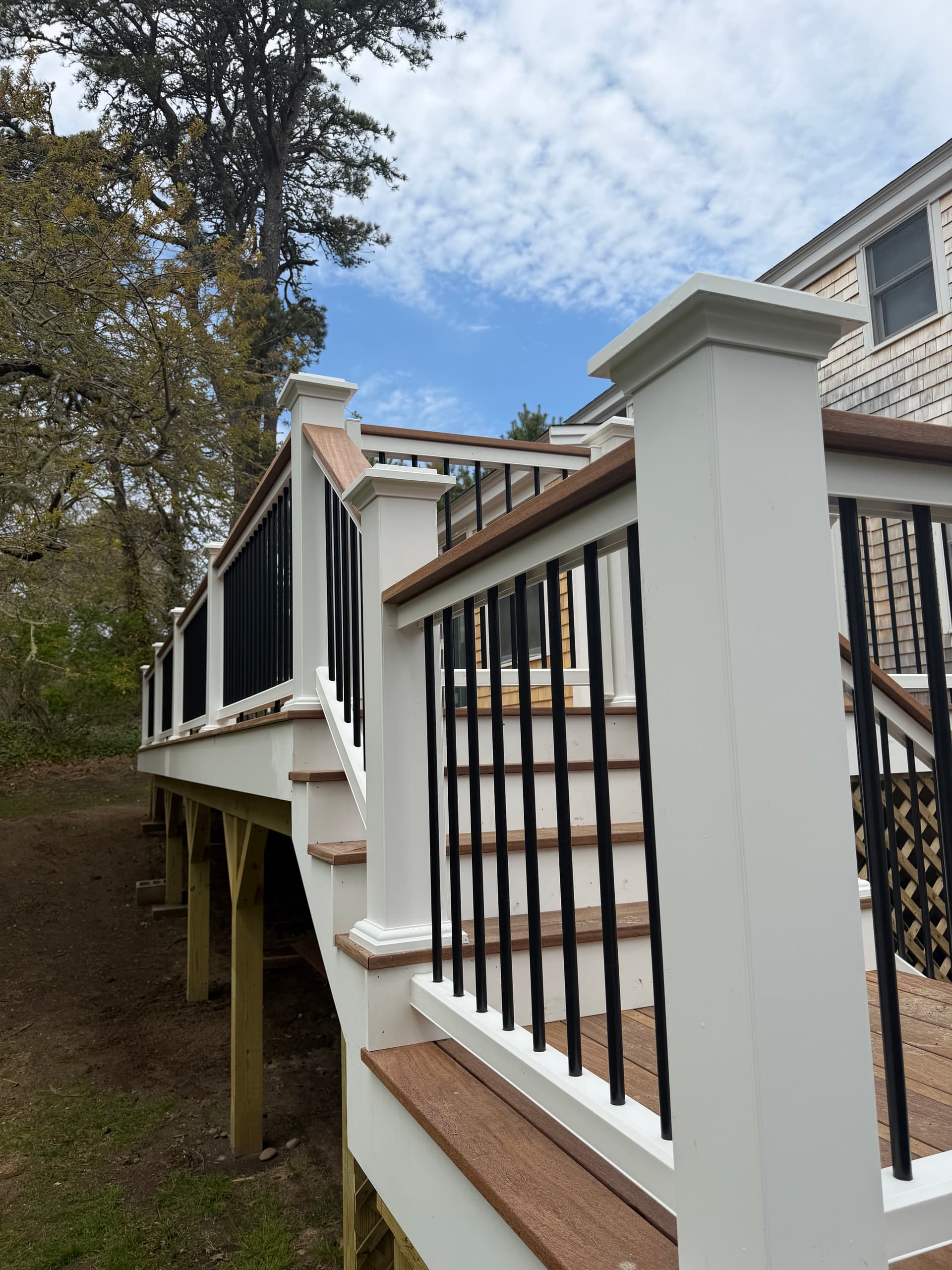Gallery photos for Cumaru Deck Build with TimberTech Railings in Chatham MA: Image #8