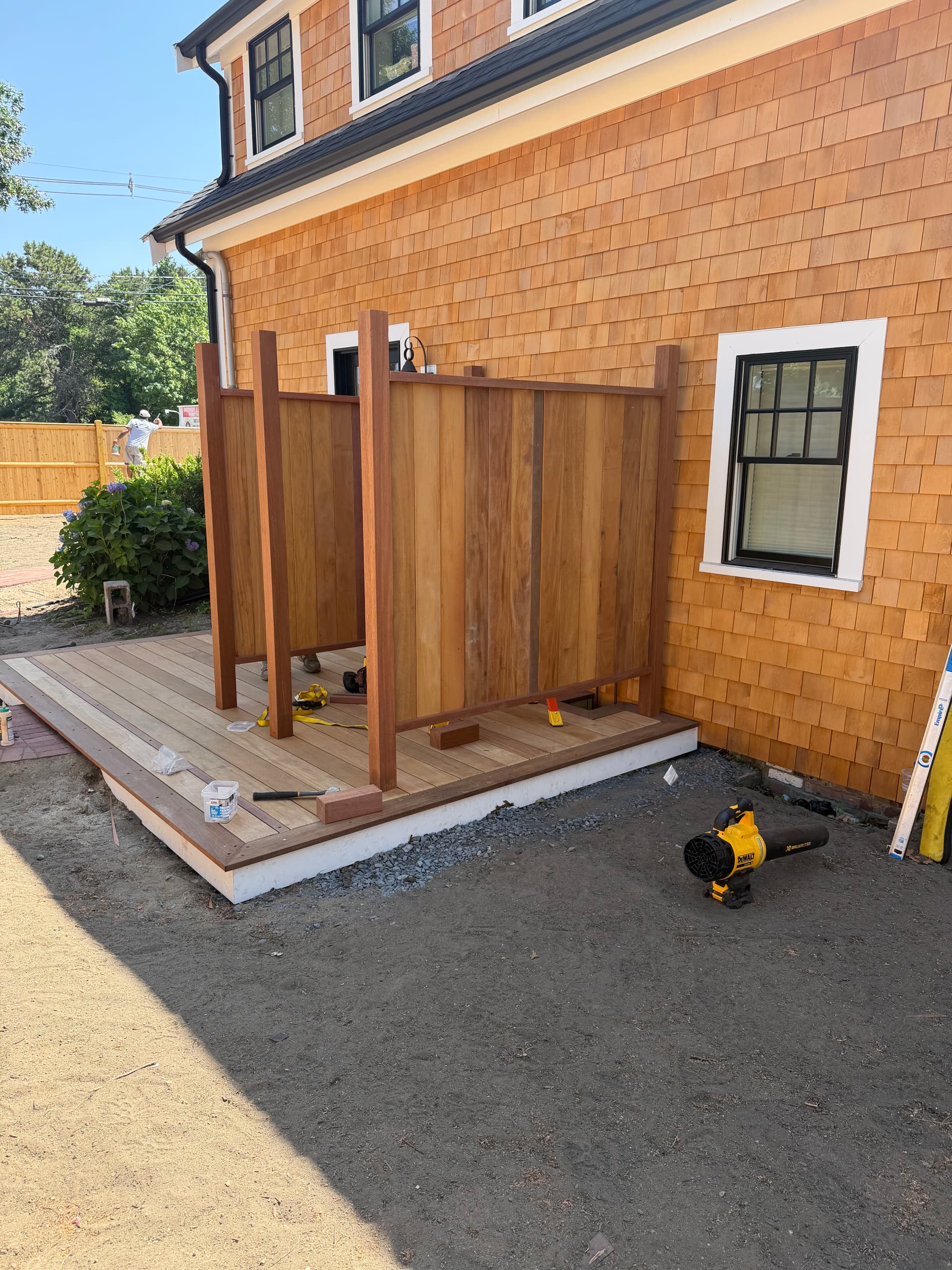 Gallery photos for Garapa Deck with Cumaru Border and Custom Outdoor Shower in Harwich Port: Image #2