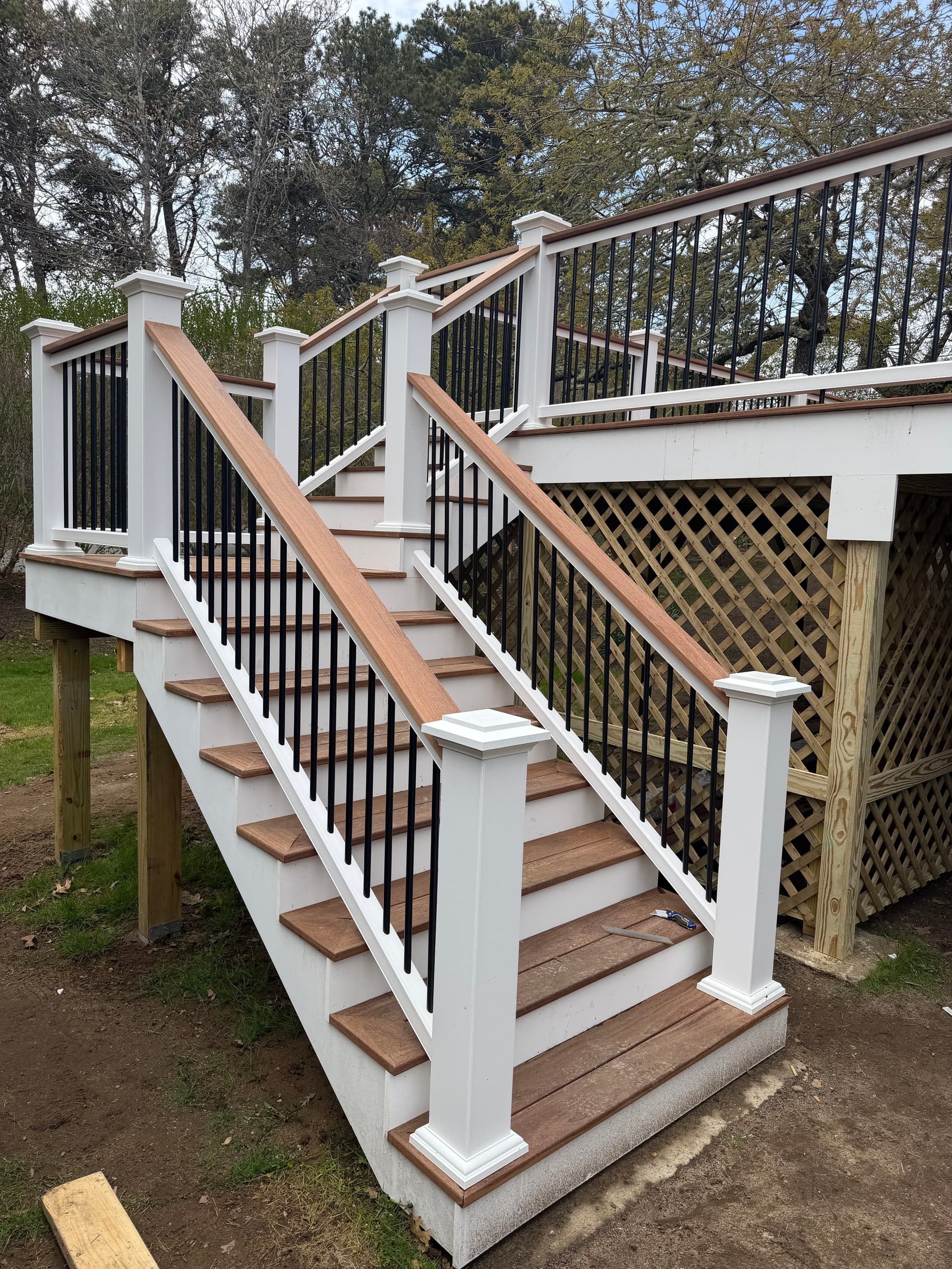 Gallery photos for Cumaru Deck Build with TimberTech Railings in Chatham MA: Image #3
