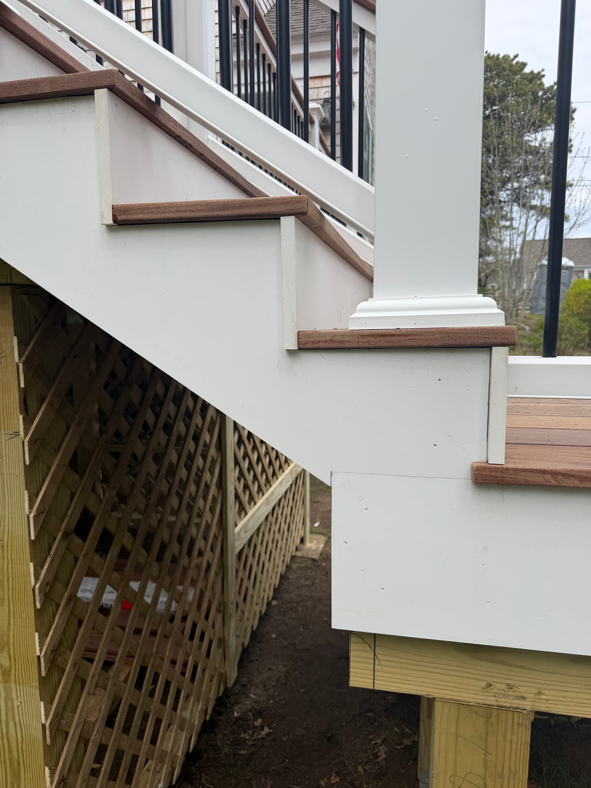 Gallery photos for Cumaru Deck Build with TimberTech Railings in Chatham MA: Image #7