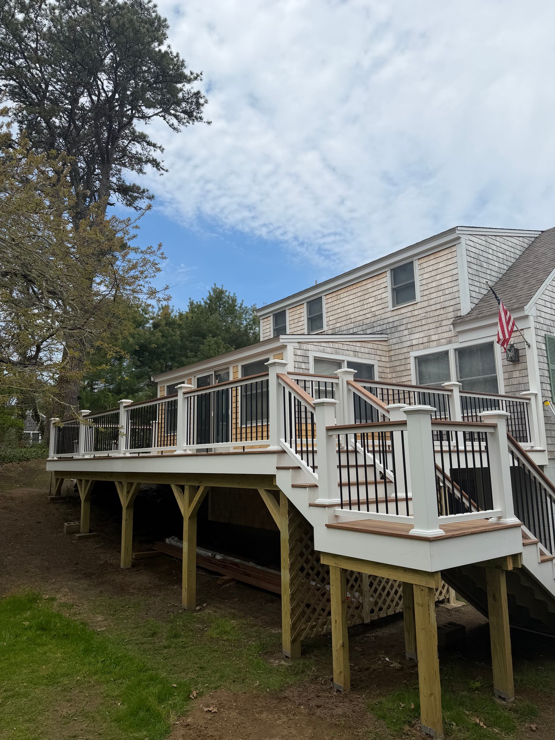 Gallery photos for Cumaru Deck Build with TimberTech Railings in Chatham MA: Image #9