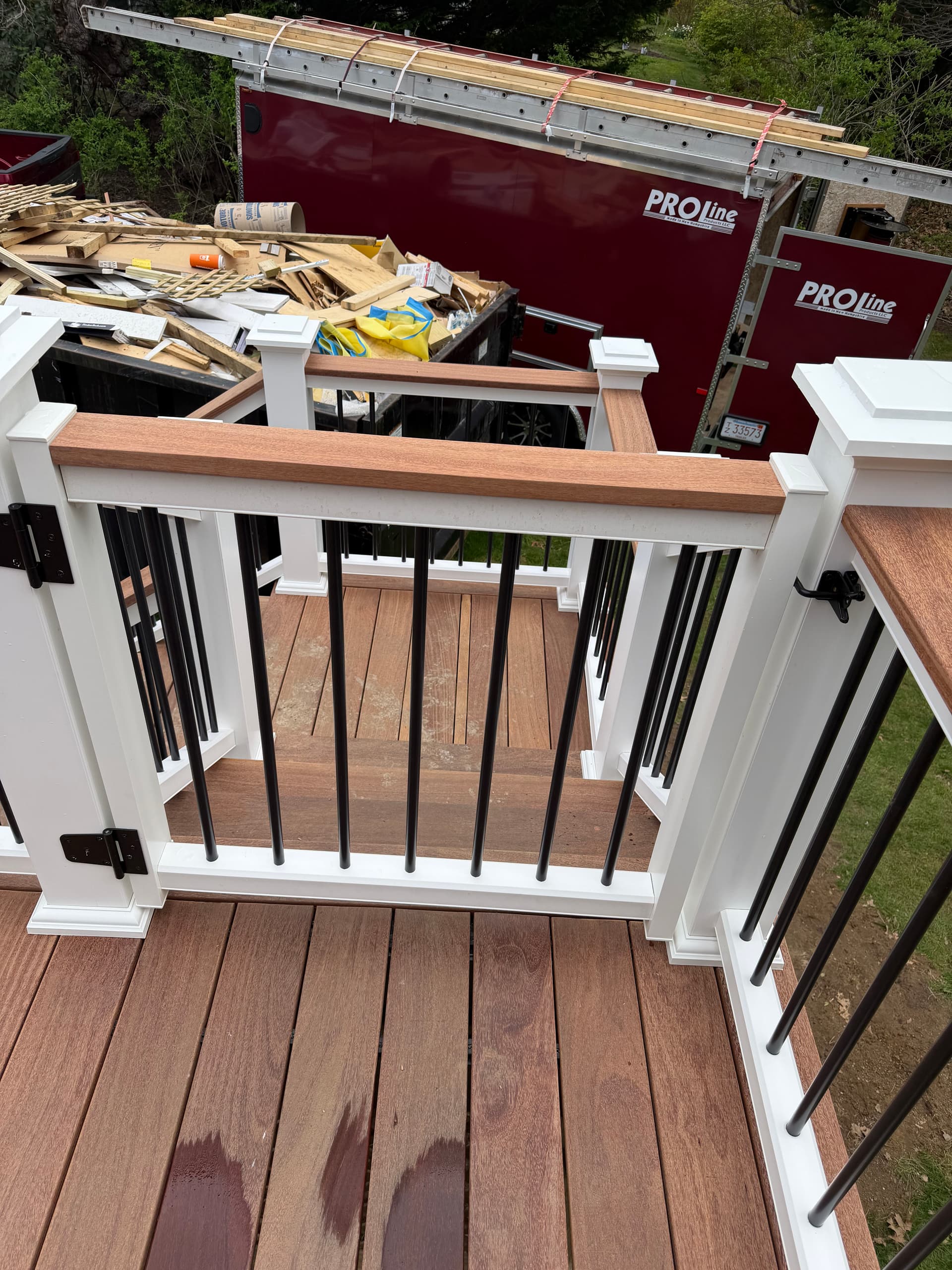 Gallery photos for Cumaru Deck Build with TimberTech Railings in Chatham MA: Image #4