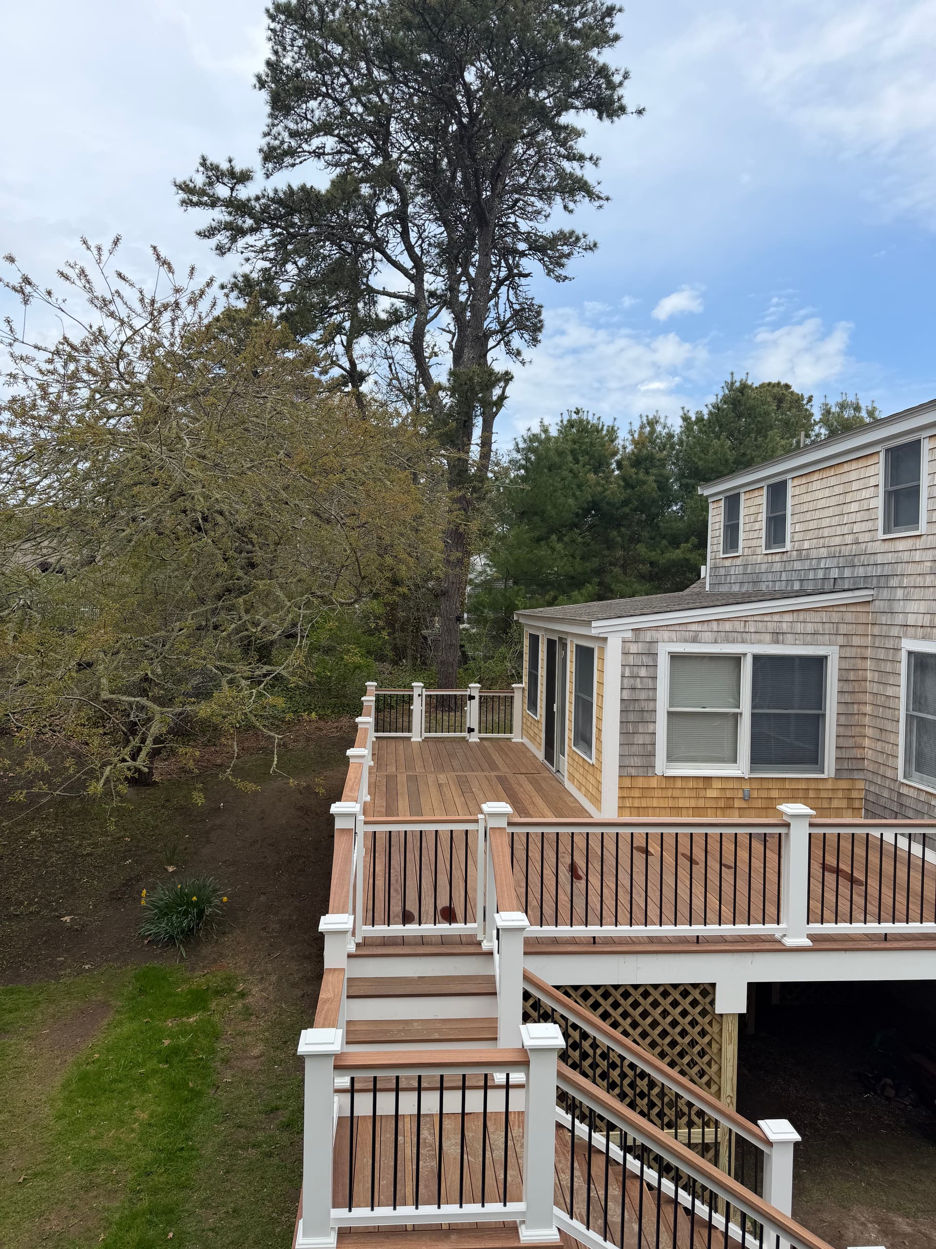 Gallery photos for Cumaru Deck Build with TimberTech Railings in Chatham MA: Image #1