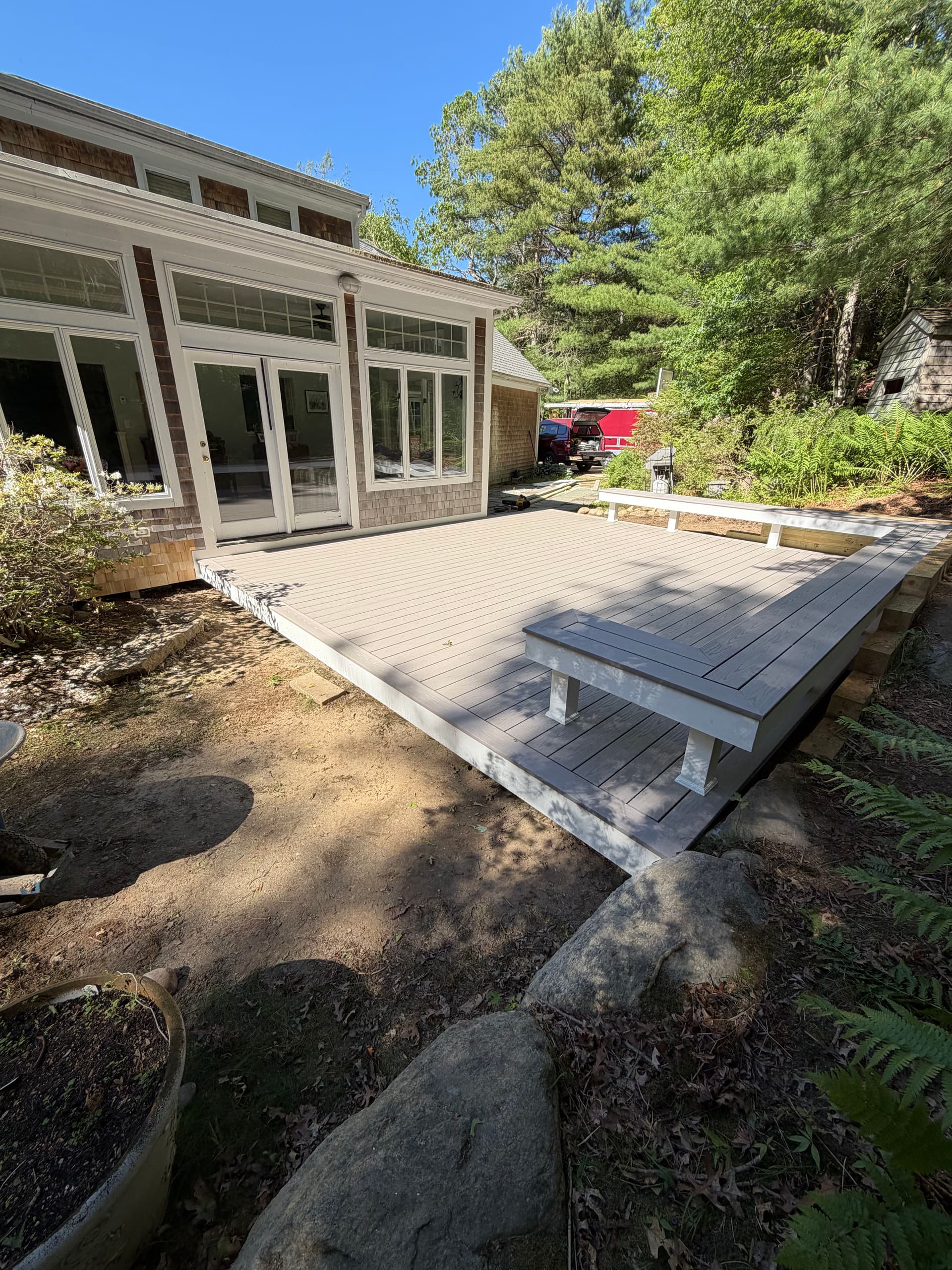 Gallery photos for Custom Composite Deck Build in Sandwich MA: Image #1