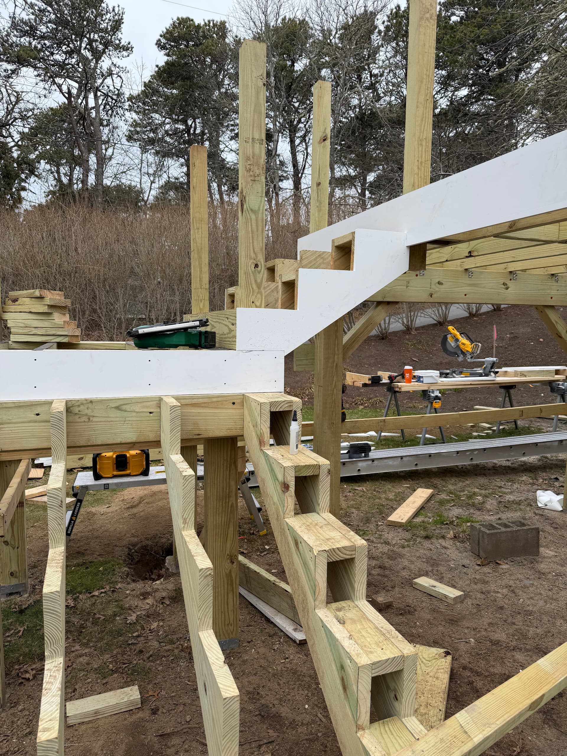 Chatham Deck Build - Cumaru Decking and Stair Progress image