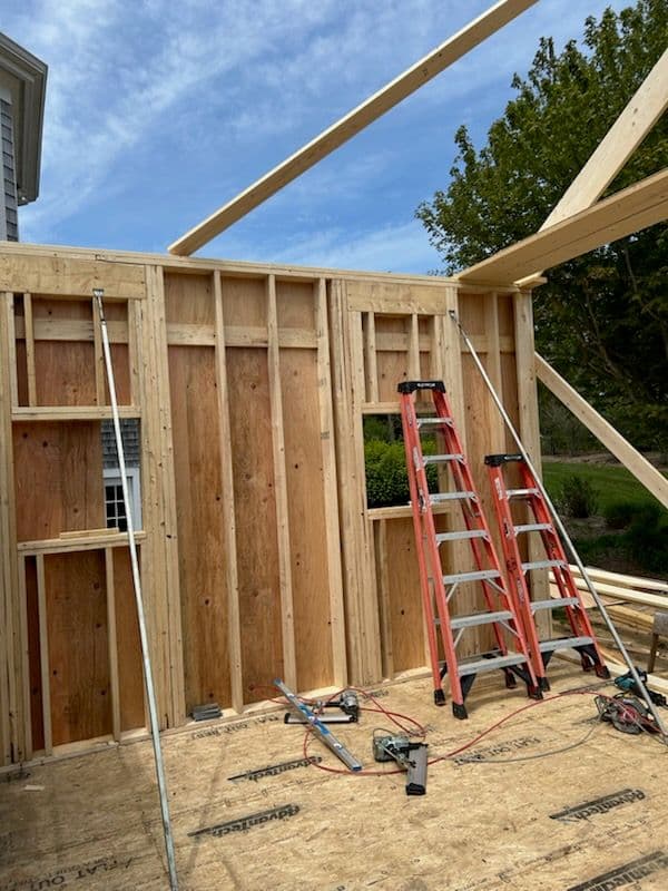 Chatham Home Addition Framing on Cape Cod