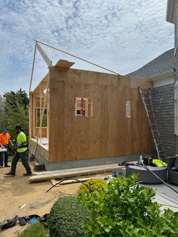 Chatham Home Addition Framing on Cape Cod