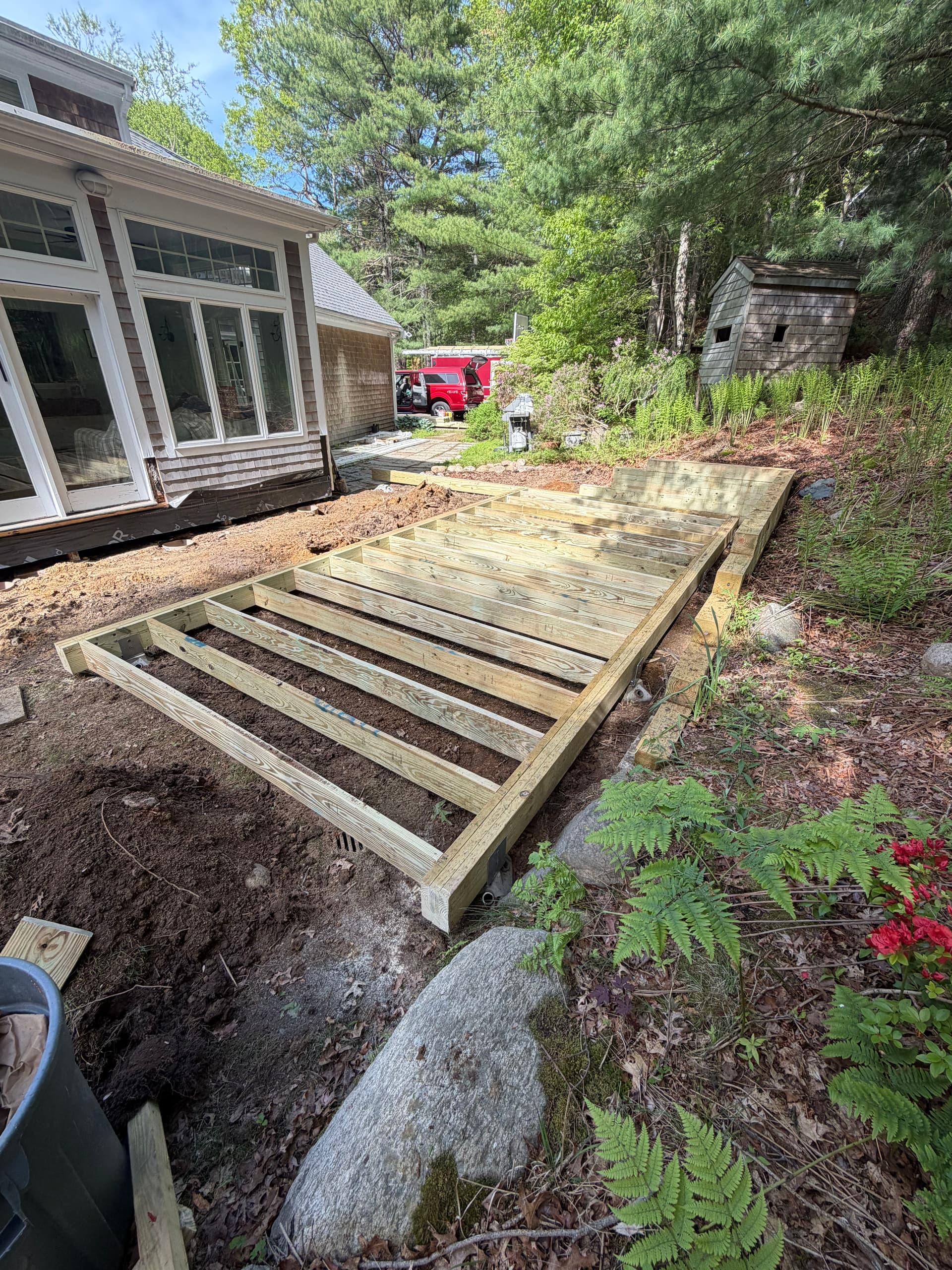 Gallery photos for New Deck Build Getting Started in Sandwich MA: Image #6